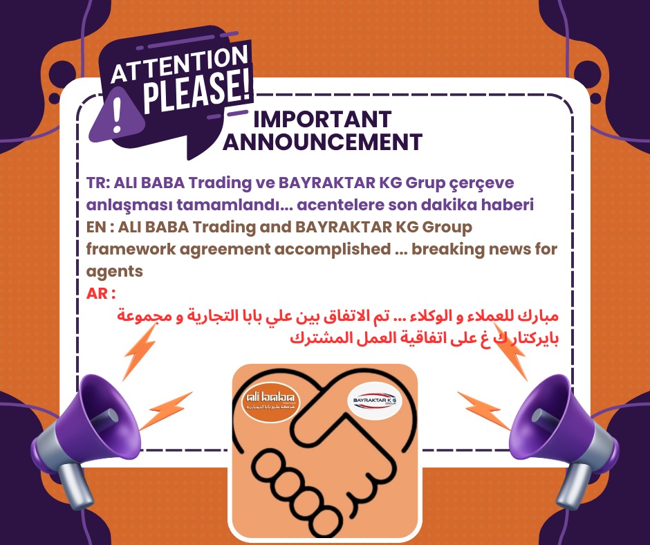New partnership (ALIBAYRAK) : ALI BABA & BAYRAKTAR KG Group